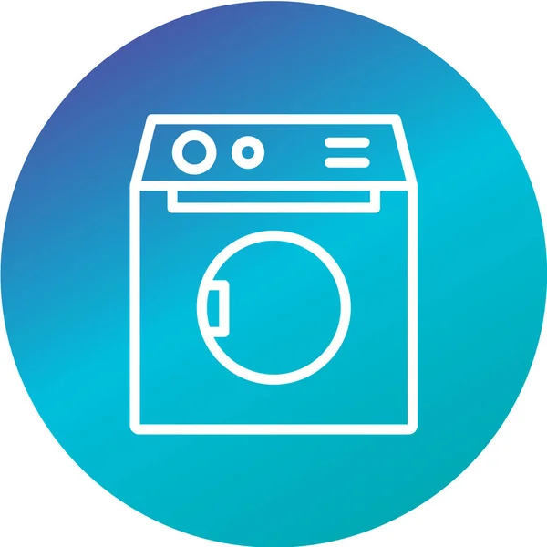 Vector Illustration Simple Icon Washer Machine — Stock Vector