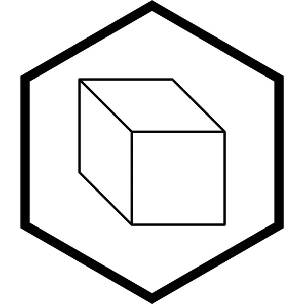 Cubo Icono Estilo Moda Aislado Fondo — Vector de stock