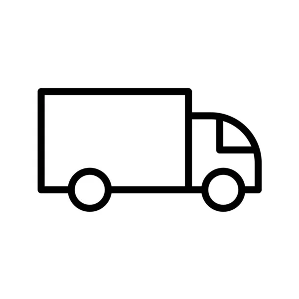 Levering Vrachtwagen Pictogram Vector Illustratie — Stockvector