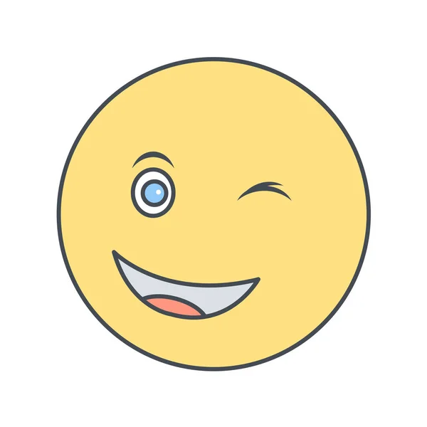 Ikona Emoji Modnym Stylu Izolowane Tło — Wektor stockowy