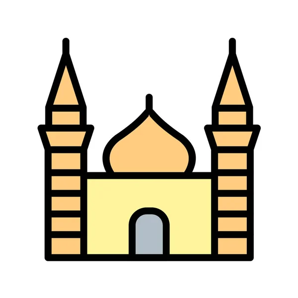 Castle Vector Illustration Simple Icon — Stock Vector