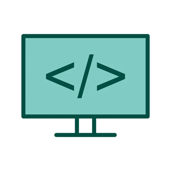 Programmering Pictogram Trendy Stijl Geïsoleerde Achtergrond — Stockvector