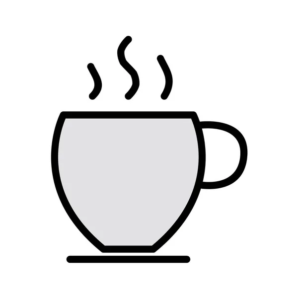 Taza Icono Vector Aislado Sobre Fondo Blanco — Vector de stock