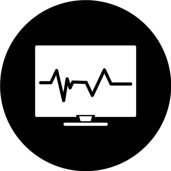 Cardiograma Ícone Ilustração Vetorial — Vetor de Stock