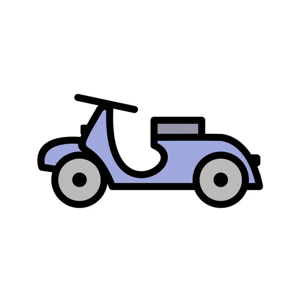 Scooter Icon Flat Color Style Vector Illustration — Stock Vector