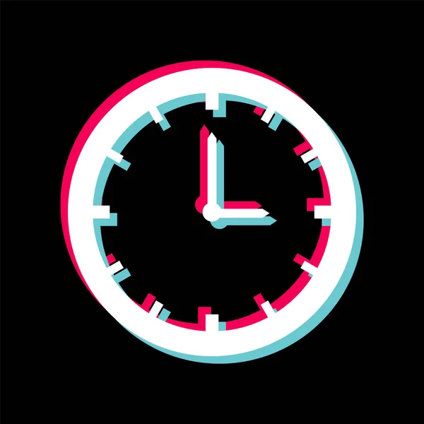 Icône Horloge Dans Style Mode Fond Isolé — Image vectorielle