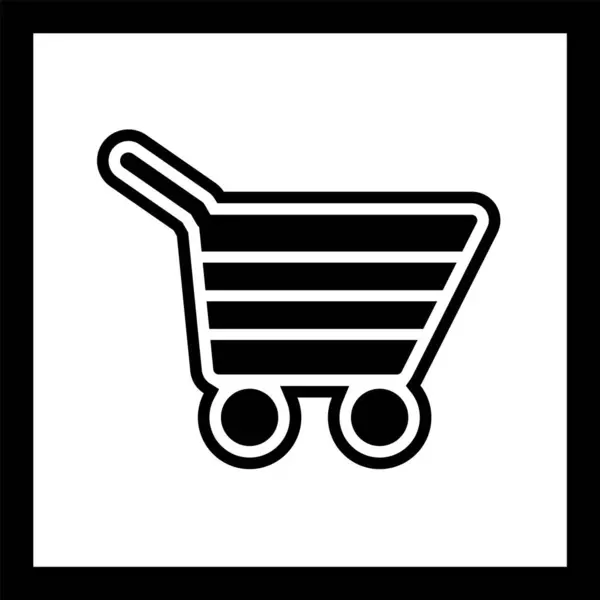 Icono Del Carrito Compras Estilo Moda Fondo Aislado — Archivo Imágenes Vectoriales