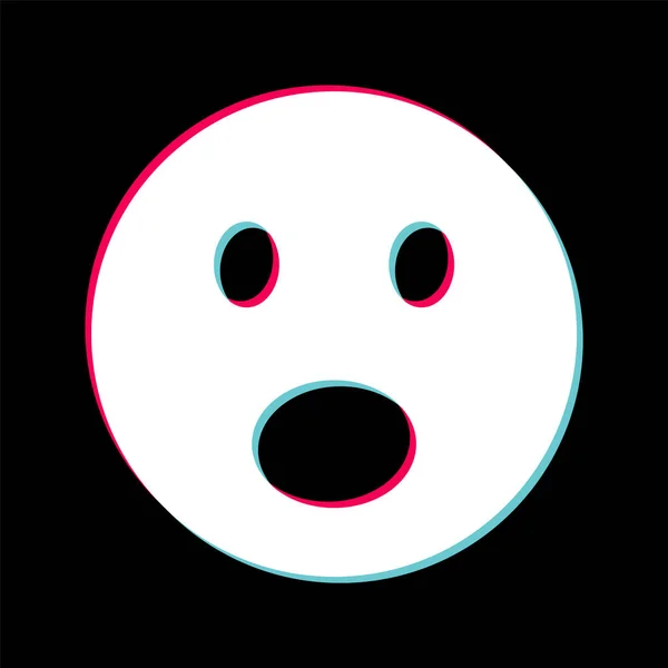 令人惊讶的流行风格的Emoji Icon孤立无援的背景 — 图库矢量图片