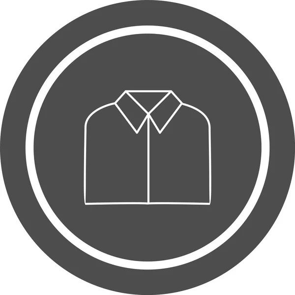 Icono Camisa Escuela Fondo Aislado Estilo Moda — Archivo Imágenes Vectoriales