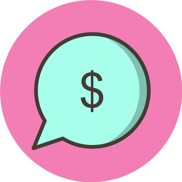 Dollar Teken Vector Pictogram — Stockvector