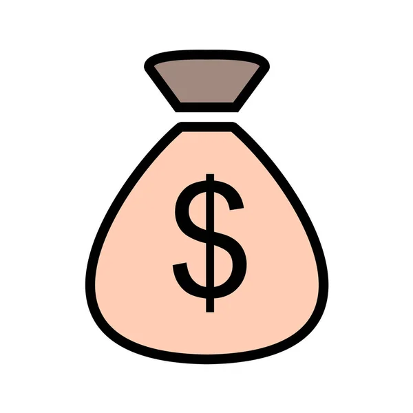 Money Bag Icon Vector Illustration — Stock Vector