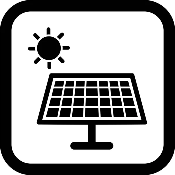 Solární Energie Ikona Módním Stylu Izolované Pozadí — Stockový vektor
