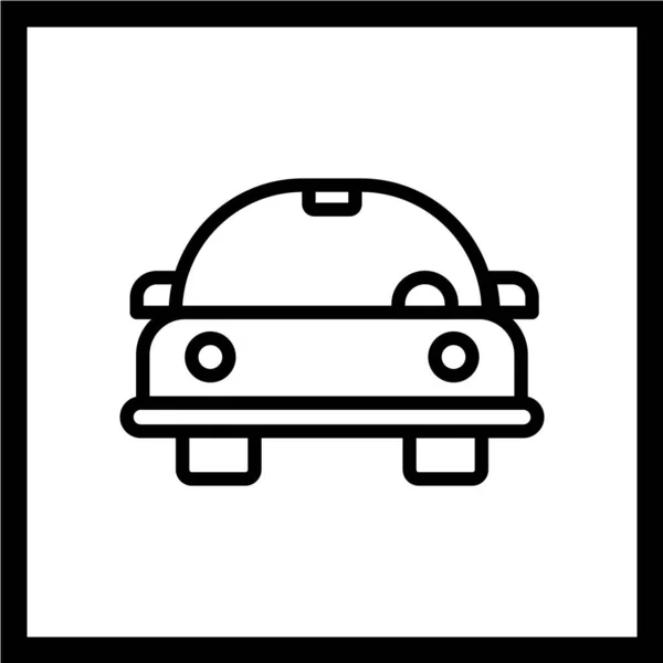 Ilustração Vetorial Ícone Simples Carro — Vetor de Stock
