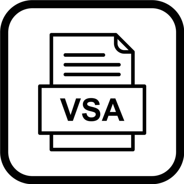 Vsa Format Ikon Symbol Vektor Illustration — Stock vektor