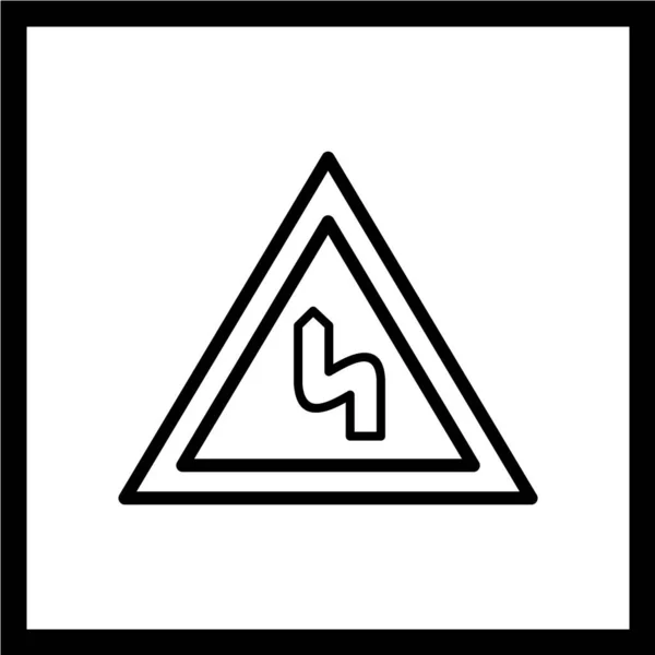 道路標識ベクトル図シンプルなアイコン — ストックベクタ