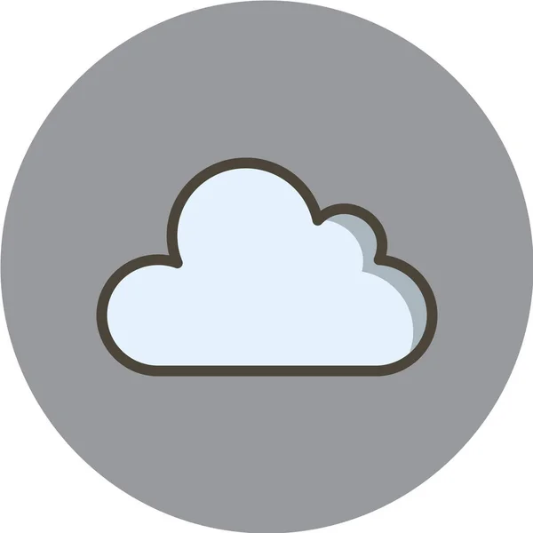 Ikona Wektora Chmury Płaski Styl Projektowania — Wektor stockowy