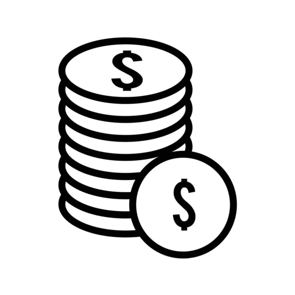 Dinero Icono Vector Ilustración — Archivo Imágenes Vectoriales