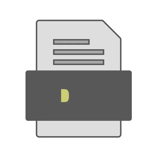 Dateiformat Icon Vektor Illustration — Stockvektor