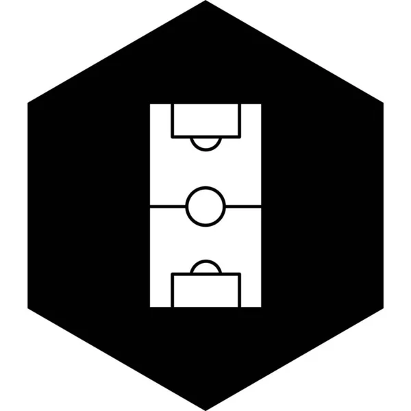 Fotbollsplan Ikon Trendig Stil Isolerad Bakgrund — Stock vektor
