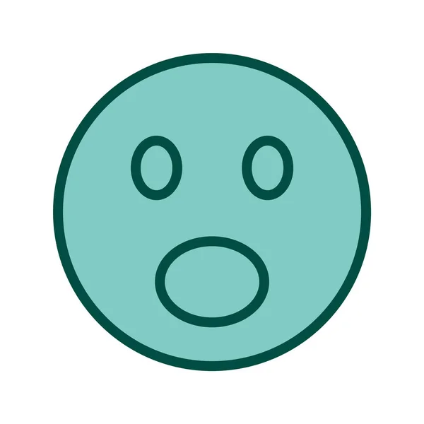 Überraschte Emoji Ikone Trendigen Stil — Stockvektor