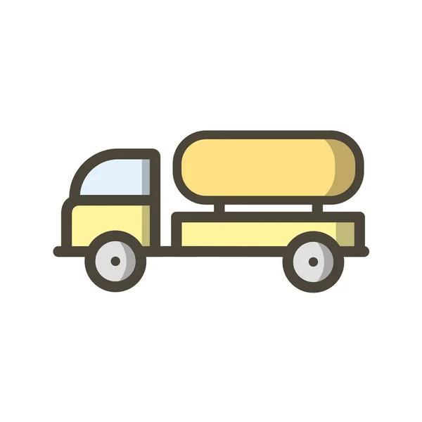 Icono Camión Estilo Negro Aislado Sobre Fondo Blanco Símbolo Transporte — Vector de stock