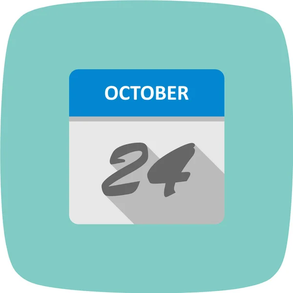 Kalendář Datem Října — Stockový vektor