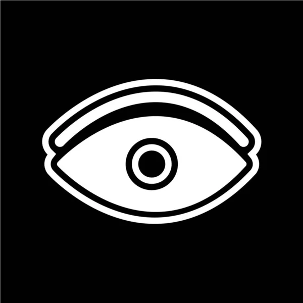 Ilustración Vectorial Ocular Icono Simple — Archivo Imágenes Vectoriales