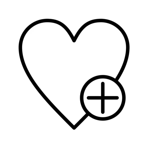 Εικονίδιο Καρδιάς Διανυσματική Απεικόνιση — Διανυσματικό Αρχείο