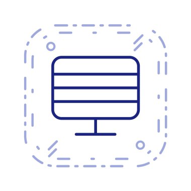 Multimedya düz simgesi beyaz arkaplanda izole edildi