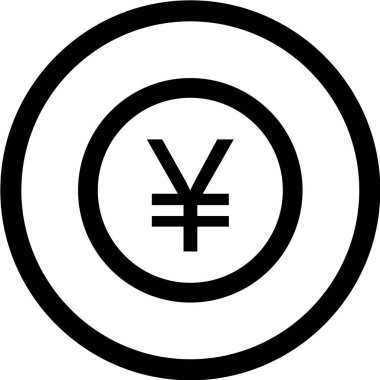 yen para birimi vektör simgesi