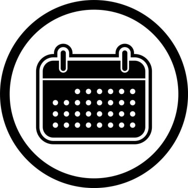 Moda biçimi izole edilmiş arkaplanda takvim simgesi