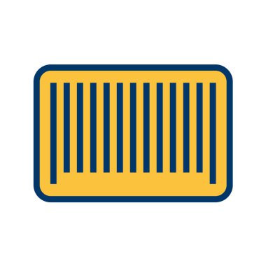 Beyaz arkaplanda izole edilmiş çizgi film tarzında tarama simgesi. bıçkıhane ve kereste sembolü vektör çizimi.