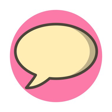 Moda Biçimli Sohbet Simgesi İzole Arkaplan