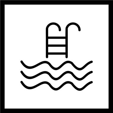 yüzme havuzu vektör simgesi
