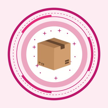 Paket Simgesi Moda Biçiminde İzole Arkaplan