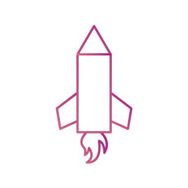 roket simgesi vektörü, düz tasarım en iyi raster işareti