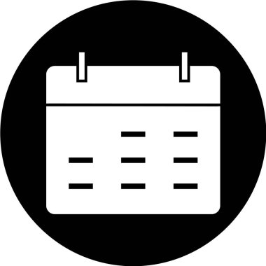 Takvim simgesi vektör illüstrasyonu