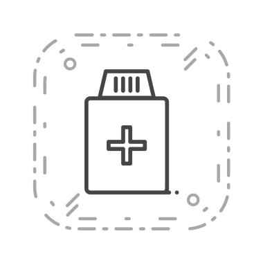 tıbbi düz simge, vektör iilüstrasyonu