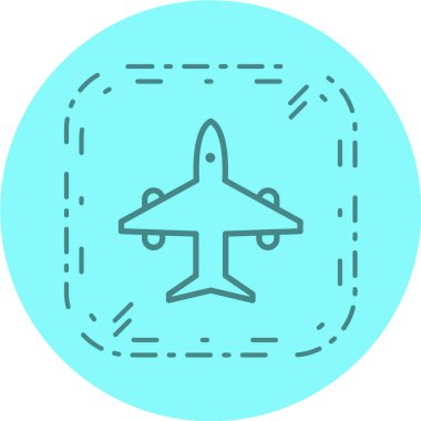 Uçak vektör simgesi. seyahat işareti.