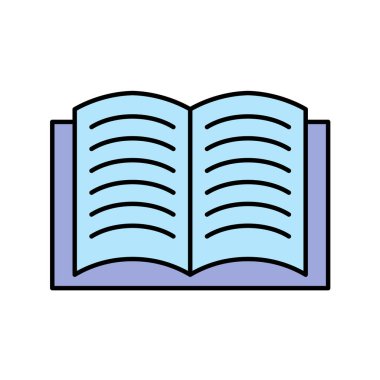 kitap simgesi, vektör illüstrasyonu