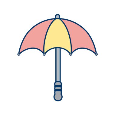 şemsiye simgesi vektör illüstrasyonu