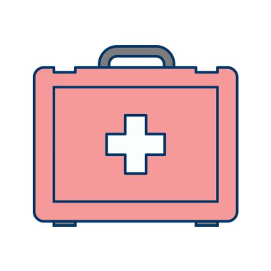 tıbbi çanta ikon vektör illüstrasyonu