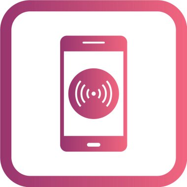 Modern telefon simgesinin vektör illüstrasyonu 