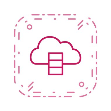 bulut simgesi, vektör illüstrasyonu