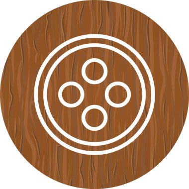 Düğme Simgesi Moda Biçimi Ayrı Arka Gruplandırılmış