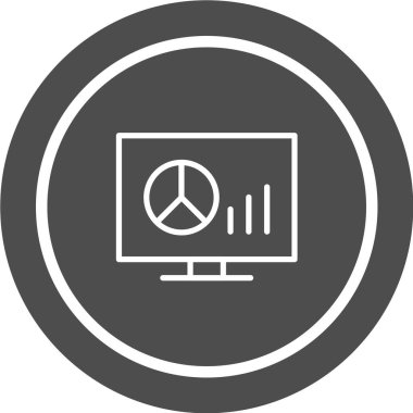 Grafik simgesi ve vektör illüstrasyonuyla izle