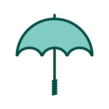 şemsiye simgesi vektör illüstrasyonu
