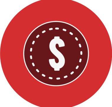 Dolar işareti vektör simgesi