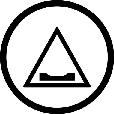 Yol simgesi, vektör illüstrasyonu