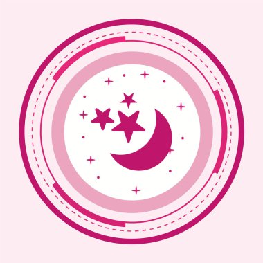 Bir ay ve yıldızın vektör çizimi